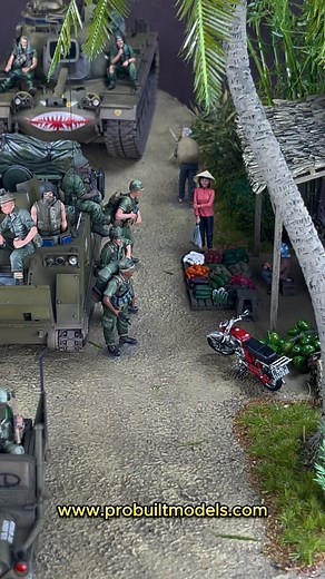 1/35 Diorama : The Convoy at rest, Vietnam war. Diorama base is scratch built, the figures are painted from Bravo6, Dragon models, Hobby Fan, Master Box. Jeep and M48A3 are built from Tamiya, The M113A1 APC is built from Academy #mauthan1968 #huebattle #tetoffensive #Diorama #vietnamwar #usmc #scalemodel #probuiltmodel #modelkit #paintedminiatures #miniatures #plasticmodel #ScaleModels #scalemodelsworld #militarymodelling #scalemodeling #USMC #m48a3patton #jeep #m113apc #tamiya #academy #hobbyfa