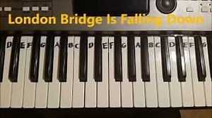 London Bridge Is Falling Down Easy Piano Keyboard Tutorial Chords - ChordU