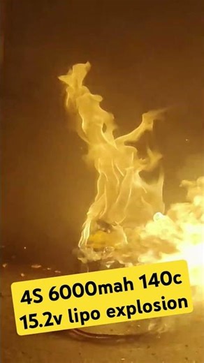 Part 1 of 2 #lipo #explosion #rc #battery #fire
