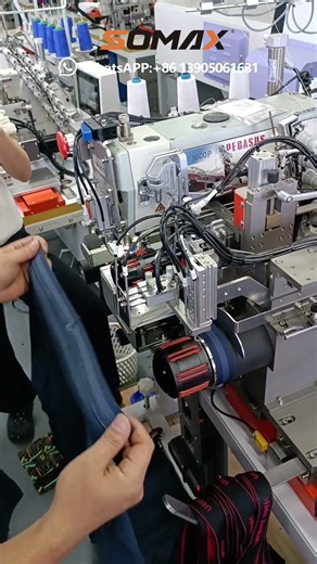 Auto boxer elastic attaching machine#boxer #machine #factory #underwear