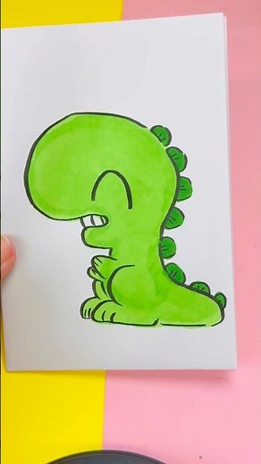 🦖 Cómo Dibujar un Dinosaurio Kawaii ✨ Paso a Paso