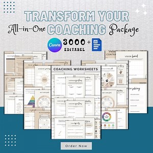 Coaching Toolkit, Templates, Forms, Worksheets, Workbook, Assessments, 3000  Canva Templates & Editable Documents (digital Download) - Etsy Australia