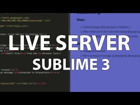 Install Browser Sync (Live Server) in Sublime 3