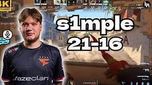 s1mple (21-16) 天梯单排 (荒漠迷城) | FACEIT均分3290 | 2025.07.20