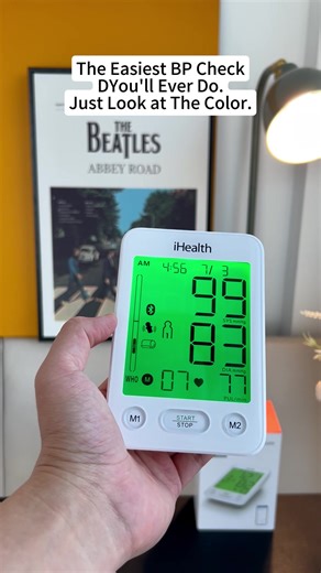 Smart Blood Pressure Monitor with Color Alerts