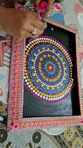 Rectangular Mandala Art❤️🌸🤩🎨 #mandala #artist #ytshorts