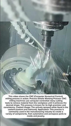 CNC (Computer Numerical Control) milling machining process#shortvideos #machinetechnology