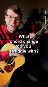 4.5K views · 45 reactions | Hardest Chord Change? Many guitar beginners struggle with smooth, fast chord changes. Which are the toughest to play? Beginner since 2023? Let’s change that: Hi-Guitar.com/The-Spark #guitarlesson #guitartutorial #guitar | Hi Guitar by Florian | Facebook