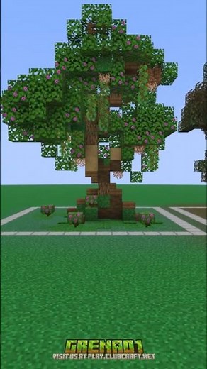 Minecraft Custom Azalea Oak Tree Build #minecraftshorts #clubcraft
