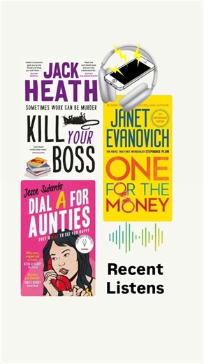 Elle Vidovich 💫 on Instagram: "Some recents listens I’ve enjoyed 🎧 ~ Kill Your Boss by Jack Heath One for the Money by Janet Evanovich Dial A for Aunties by Jess Sutanto ~ #readingcommunityofinstagram #bookstagram #booksbooksbooks #crimefiction #bookrecommendations"