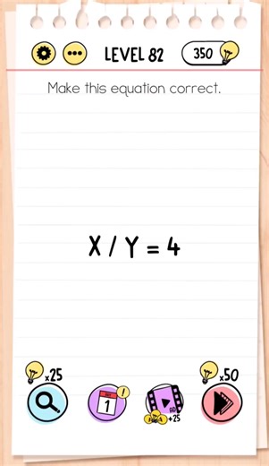 Brain Test Level 82: Make This Equation Correct! 🧩 #shorts #gaming