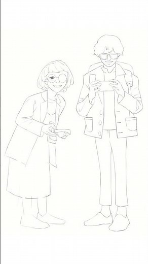 Joyful Couple Drawing Practice - Clip Studio Paint Timelapse #art #イラスト #イラストメ イキング #howtodraw