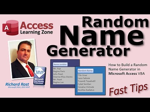 How to Build a Random Name Generator in Microsoft Access VBA