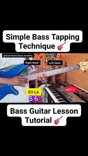 Try This Simple #bass Tapping Melody 🔥 | Great Moses Music Academy