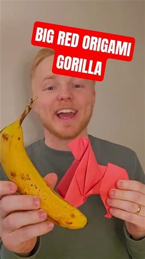 Big Red Origami Gorilla 🦍