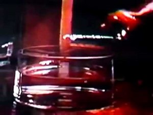 Cesium in Water (highly explosive reaction)