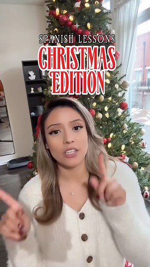 La Cucaracha Sara on Instagram: "Spanish Lessons Christmas Edition 🎄 Learn essentials vocabulary for this Holiday Season! #LearnSpanish #FelizNavidad ⁠ ⁠ Follow me for more Spanish Lessons ☺️"