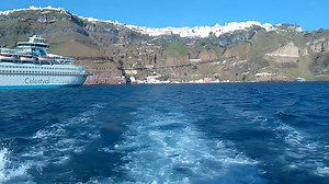 2.2K views · 107 reactions | Fira & Old Port of Fira, as seen from the Sea by Passenger Vessel "Captain Koulis" Santorini Cruises See the Different View... www.SantoriniGreece.tv #SantoriniTV #Fira #OldPortFira #SantoriniBoatmen #SantoriniCruises #Santorini #Greece | Santorini Greece | Facebook