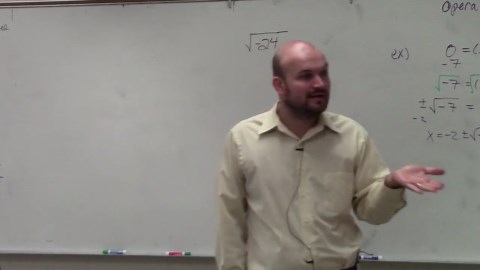 Algebra 2 - Simplifying negative radicals using the the imaginary unit i, sqrt(-24)