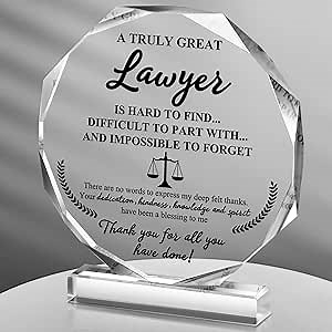 FairySandy Lawyer Gifts for Women Men Law Student Graduation Passed Bar Exam Gifts Congratulate Appreciation Gift Attorneys Acrylic Office Desk Decor a Truly Great Lawyer Is Hard to Find