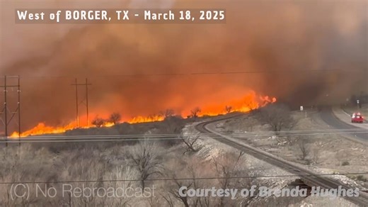 1.2M views · 10K reactions | #BREAKING — A wildfire is raging to the west of Borger, TX. Here is a current look, used with permission from Meteorologist Brenda Hughes. EVACS ORDERED! #borger #texas #txwx #fire #wildfire | Texas Storm Chasers | Facebook