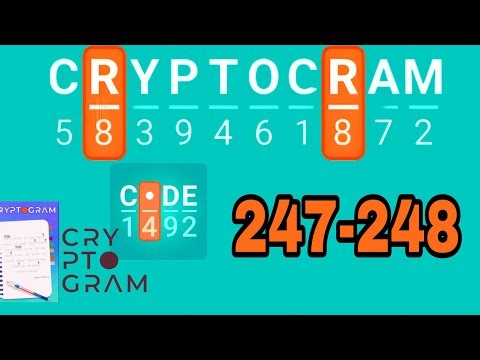 CRYPTOGRAM Word Logic Puzzles level 247 248