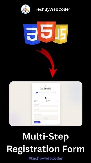 Day 27: How To Build a Multi-Step Registration Form Using HTML, CSS & JavaScript (For Beginner)