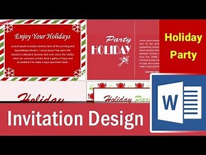 6 holiday party invitation design in Microsoft Word - Part 3