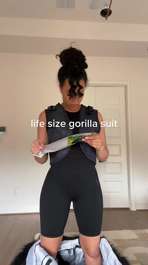 Trying on a Realistic Inflatable Gorilla Suit