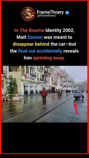 The Bourne Identity 2002 Hidden Editing Mistake #hollywood #mattdamon