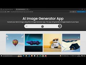 AI Image Generator App Using HTML, CSS and JavaScript with Source Code