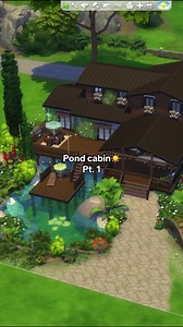 New Pond Cabin Build Pt. 1 — Cozy Sims House Tour