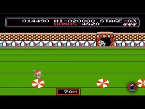 Circus Charlie all 5 levels (1986) NES