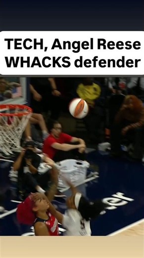 😱 TECH, Angel Reese WHACKS defender's FACE | Atlanta Dream WNBA women's basketball NBA #shorts #wnba