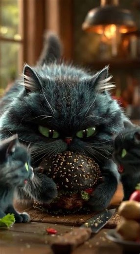 Grumpy Cat Makes the Ultimate Burger 🍔😼 | Funny Cooking Cat Animation