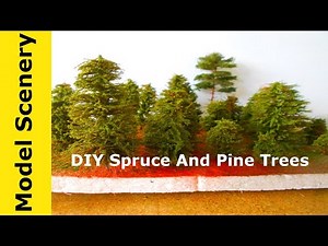 Bottle Brush Spruce And Pine Trees #model tree #model tree making #model trees for model railways