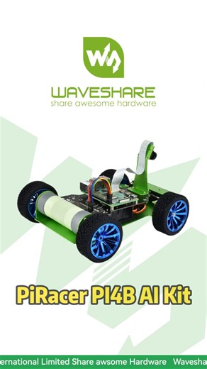 PiRacer PI4B AI Kit,DonkeyCar + TensorFlow Deep Learning,5MP 160° Camera + Web/Gamepad Control