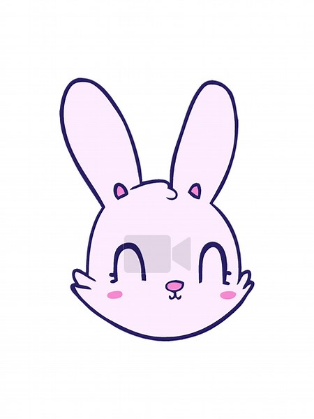 jiggle and pause animation of cartoon bunny face Stock Video Footage - Alamy