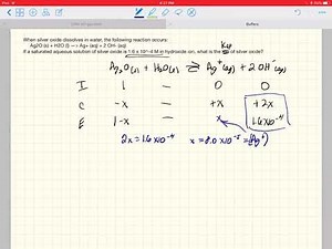 Calculate Ksp of Ag2O from hydroxide concentration