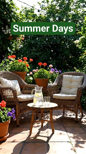 Garden Patio Retreat, Relaxing in the Garden and on the Porch on a Warm Summer Day #shorts