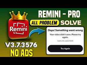 Remini App Not Working? 😱 Oops Something Went Wrong Problem Fix | Remini Pro Tutorial