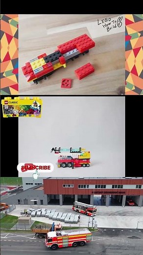 Learn how to build a ladder fire engine using LEGO Classic 10696! #lego #レゴ #legomoc