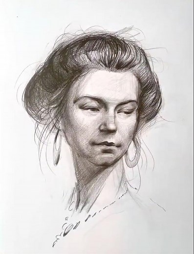 Quick Portrait Sketch How to Draw a Portrait of Girl #academicdrawing #girl #art