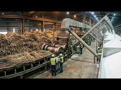 How Sugar Is Made From Sugarcane | Modern Sugar Factory Process