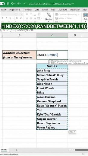 Choose a Random Name from Excel List with this Hack [2024]