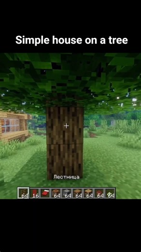 Minecraft simple house on a tree! #minecraft #mem #tree #trend
