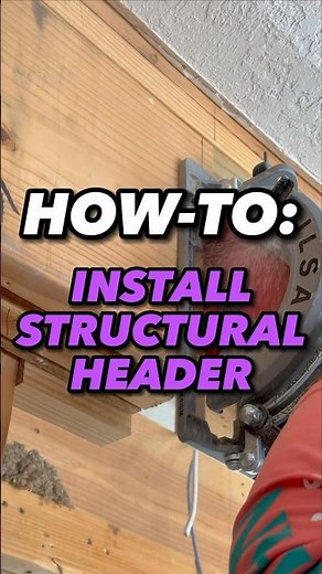 How to install structural header for load bearing support #howto #homerenovation #tipsandtricks #diy