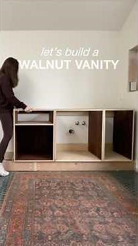 Building A Custom Walnut Vanity - Part 2: Face Frame install #cabinetbuild #bathroomrenovation
