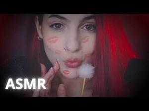 ASMR 2 mics ✨w/ mouth sounds, inaudible and kisses for you