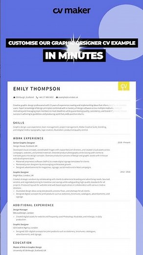 How to Make a Graphic Designer CV in Minutes!